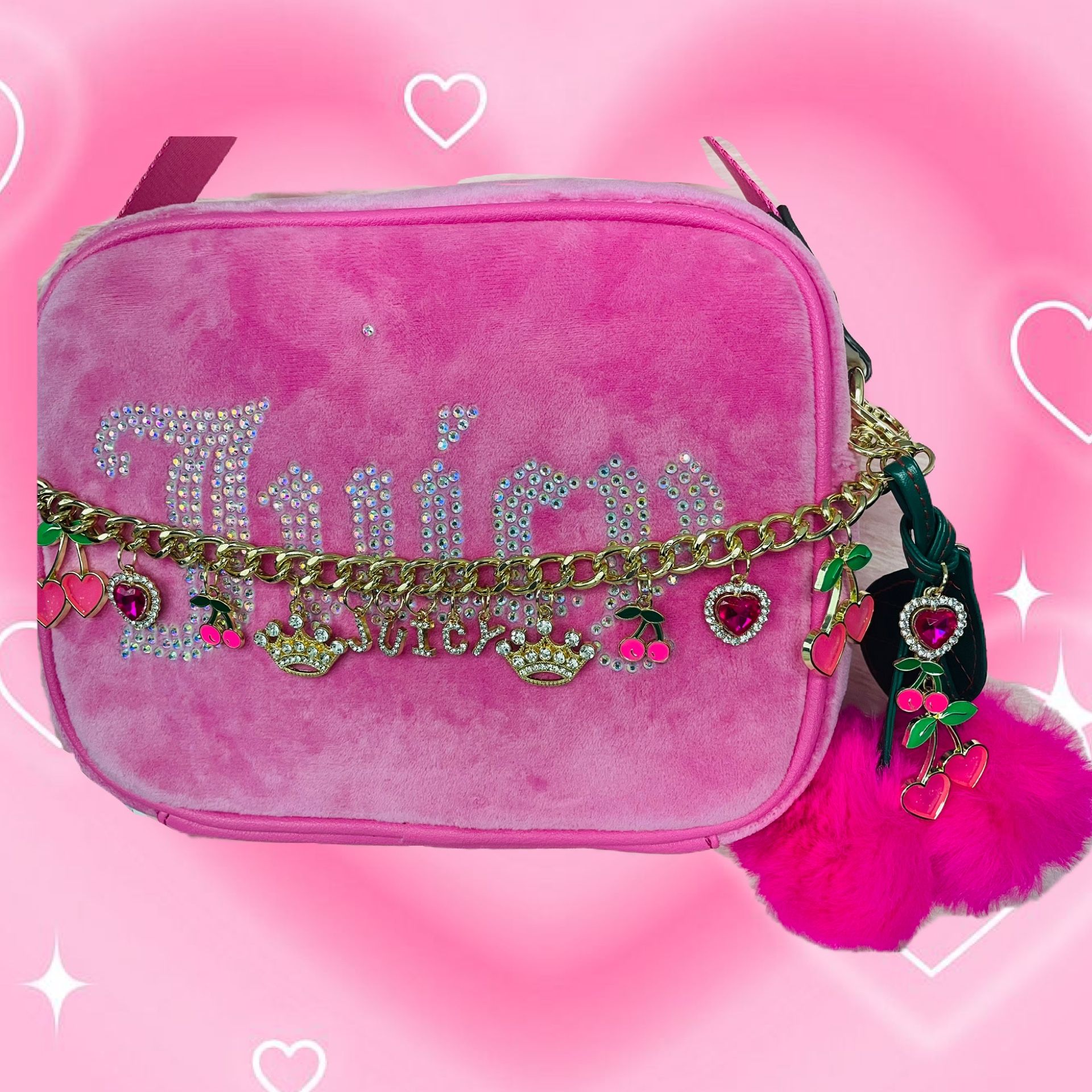 New Juicy Couture Bling/Cherry Charm Purse