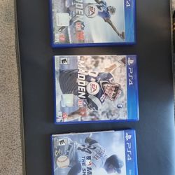 PS4 - Madden 16, Madden 17, and MLB 14 ($30)