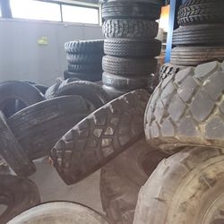 Miscellaneous truck tires and tractor tires some new.