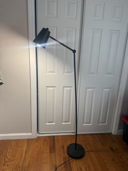 Black Adjustable Arc Floor Lamp
