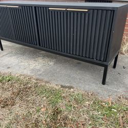 Lylia 4 Door Media Stand - MED9623 - Black/Black - Safavieh