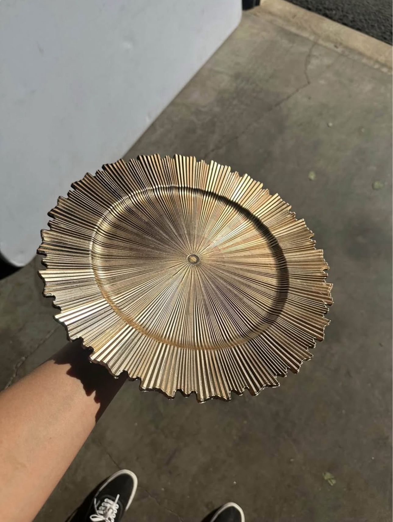 36, 13” Gold Chargers