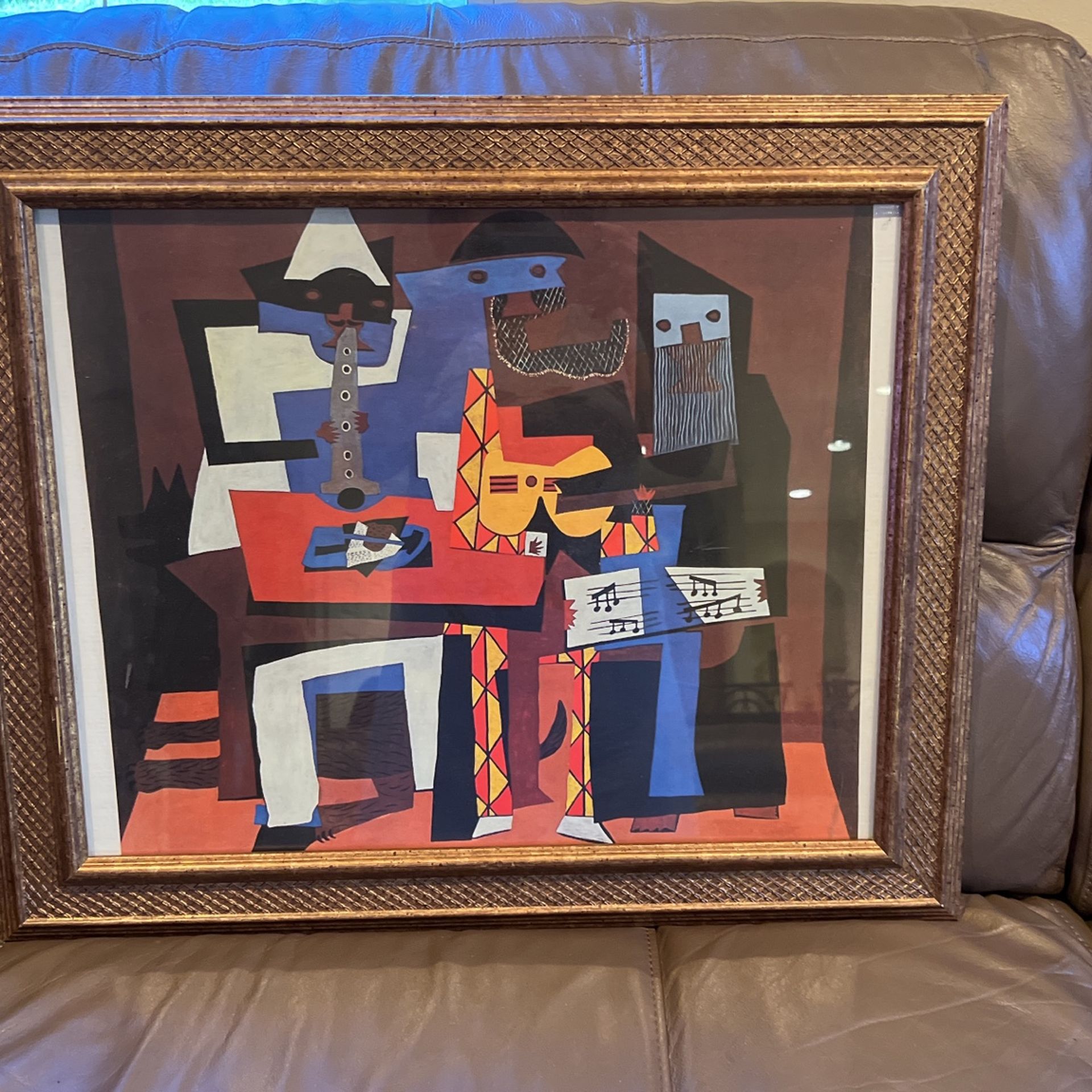 Picasso Three Musicians Framed Art $20