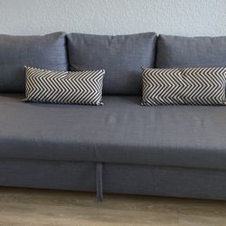 FRIHETEN Sleeper sofa, Sofa Bed Skiftebo dark gray Blue