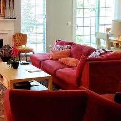 Red Couch for Sale –Seats 4–5