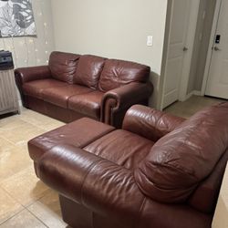 Couch Set, maroon 