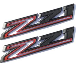 2Pcs 11.6inch Z71 Emblems Compatible with 2019-2021 Silverado 1(contact info removed) 3500 HD (Black&Red)