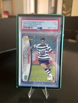Cristiano Ronaldo 2002-03 Panini Mega Craques #137 PSA 1