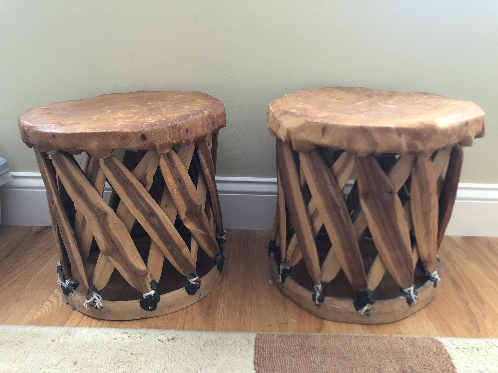 2 Vintage Ottoman /side Table /stool from Arizona