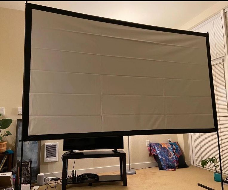 Projector screen with stand