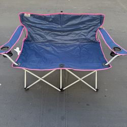 Outdoor Camping Folding Loveseat Chair with Carry Bag Good Condition
