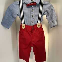 Baby Boy Christmas Outfit 3pc Set Size Newborn