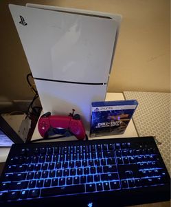 Sony PlayStation 5  Slim Disc edition  with 1 TB storage bundle  COD and Razer