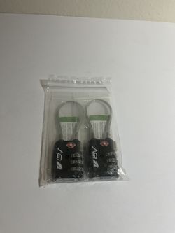 2 Pack NEW TSA Approved Luggage Locks 3-DIGIT Combination Travel Cable Padlock
