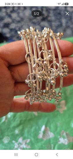 Kashmiri bangles  (churiya) set of 8 silver