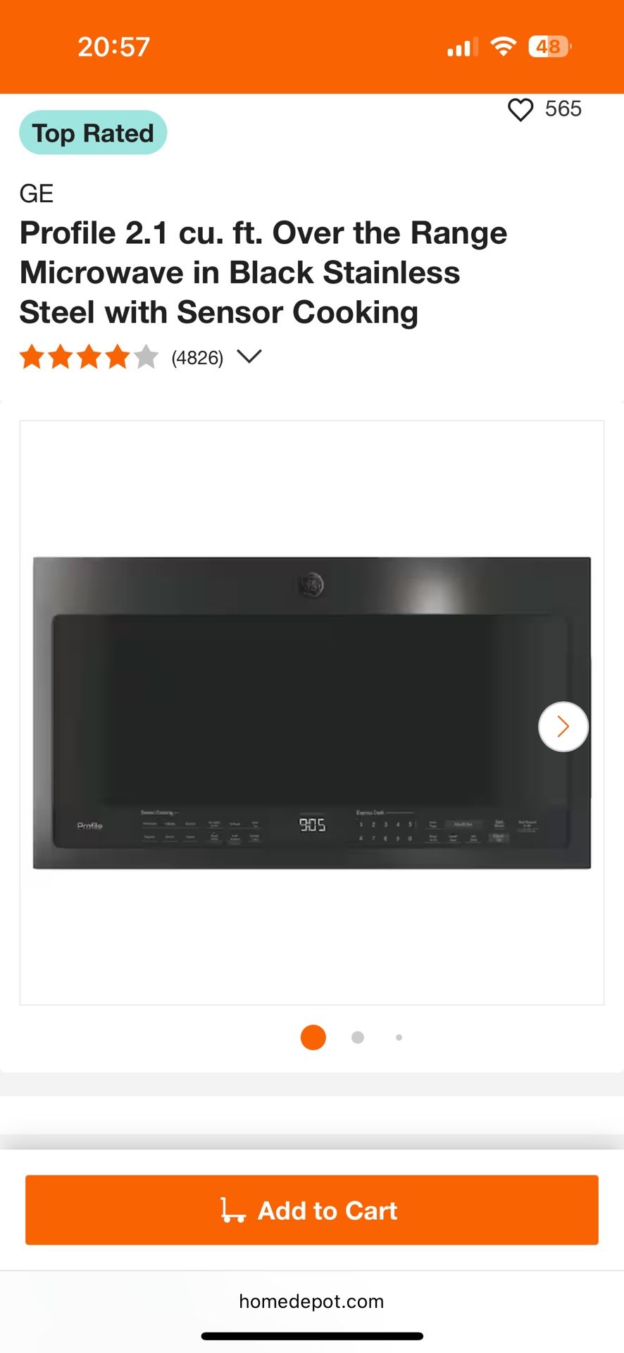GE profile Over The Range Microwave