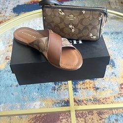 COACH SHOES AND BAG BROWN SIZE 9