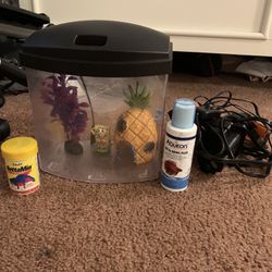 Fish Tank With Supplies