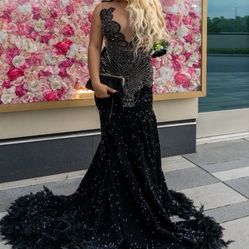 Prom Dress Black/Sequins 