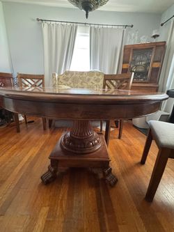Dining room table, solid wood.