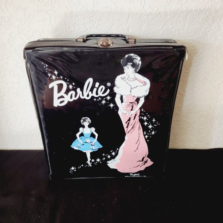 Vtg 1960's Barbie Doll Storage Accessories Wardrobe Travel Case Trunk Clothes