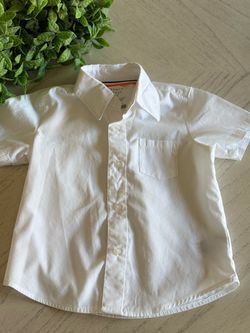 French Toast White Short Sleeve Button Down Shirt Size 3T