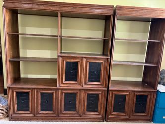 Wood bookshelf and storage