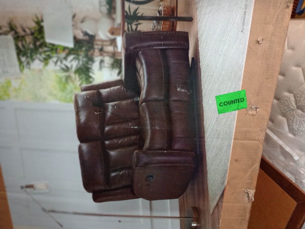 Leather Recliner Loveseat Brand New