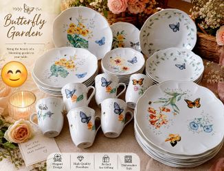 Lenox Butterfly Meadow Monarch Dinnerware Set – 19 Pieces – New Open Box (original $27 a piece avg.)