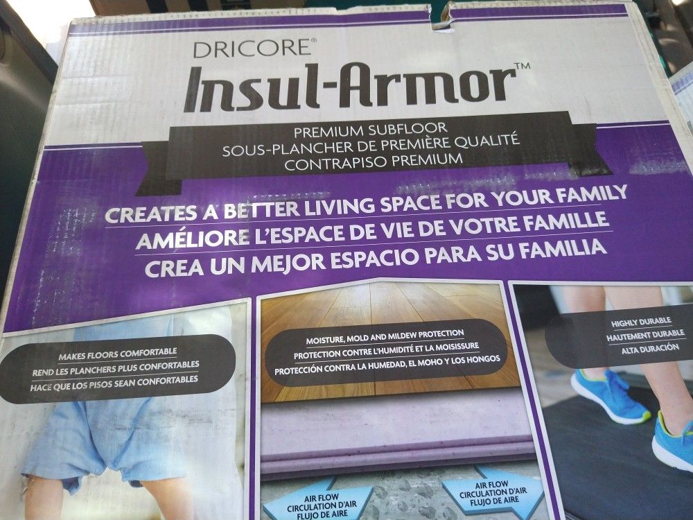 3 Boxes Of DRICORE
1 in. x 2 ft. x 4 ft. Premium Subfloor Specialty Panel 10-Pack