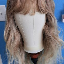 Heat Resistant synthetic, Wavy Ombre Wig,  Blond