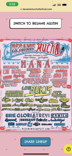 Besame Mucho Concert Vip