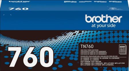 Brother TN760 High Yield Toner Cartridge, Black