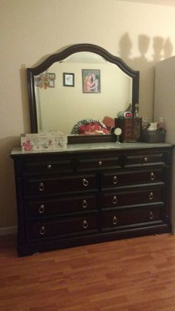 Dresser with mirror