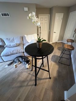 Black Steel High Table