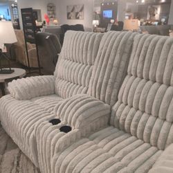 Forest Lake Corduroy Extra Fluffy Fabric Power Alloy Reclining Sofa, Power Reclining Loveseat, Power Recliner Color Options 👉 PLEASE ASK FOR JON GREE