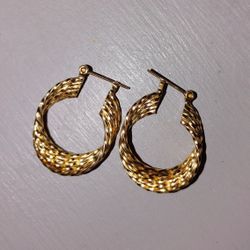 Gold plated small hoops $5
