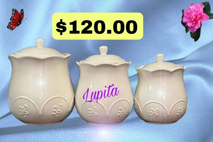 Princess House MARBELLA Canister Set 1720