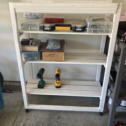 Solid Wood Rack New With Wheels 