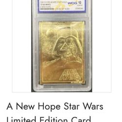 Star War 24k  gold foil trading cards 