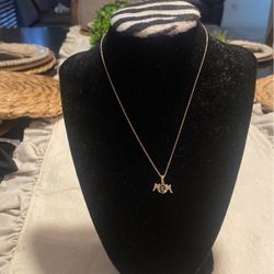 Real Gold Chain Whit Charm Whit Diamonds