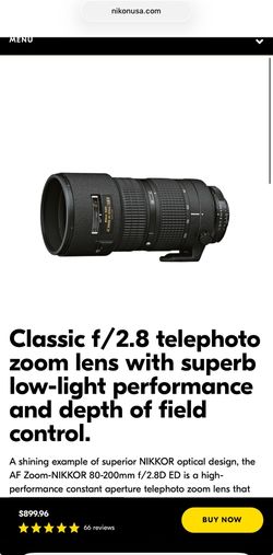 Nikon 80-200mm f2.8 ED