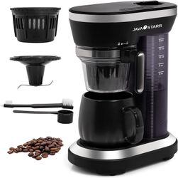 JAVASTARR Coffee Maker with Grinder Built in,