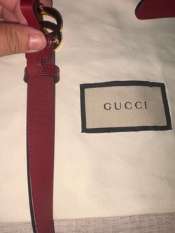 Gucci GG Marmont Thin Belt in Red