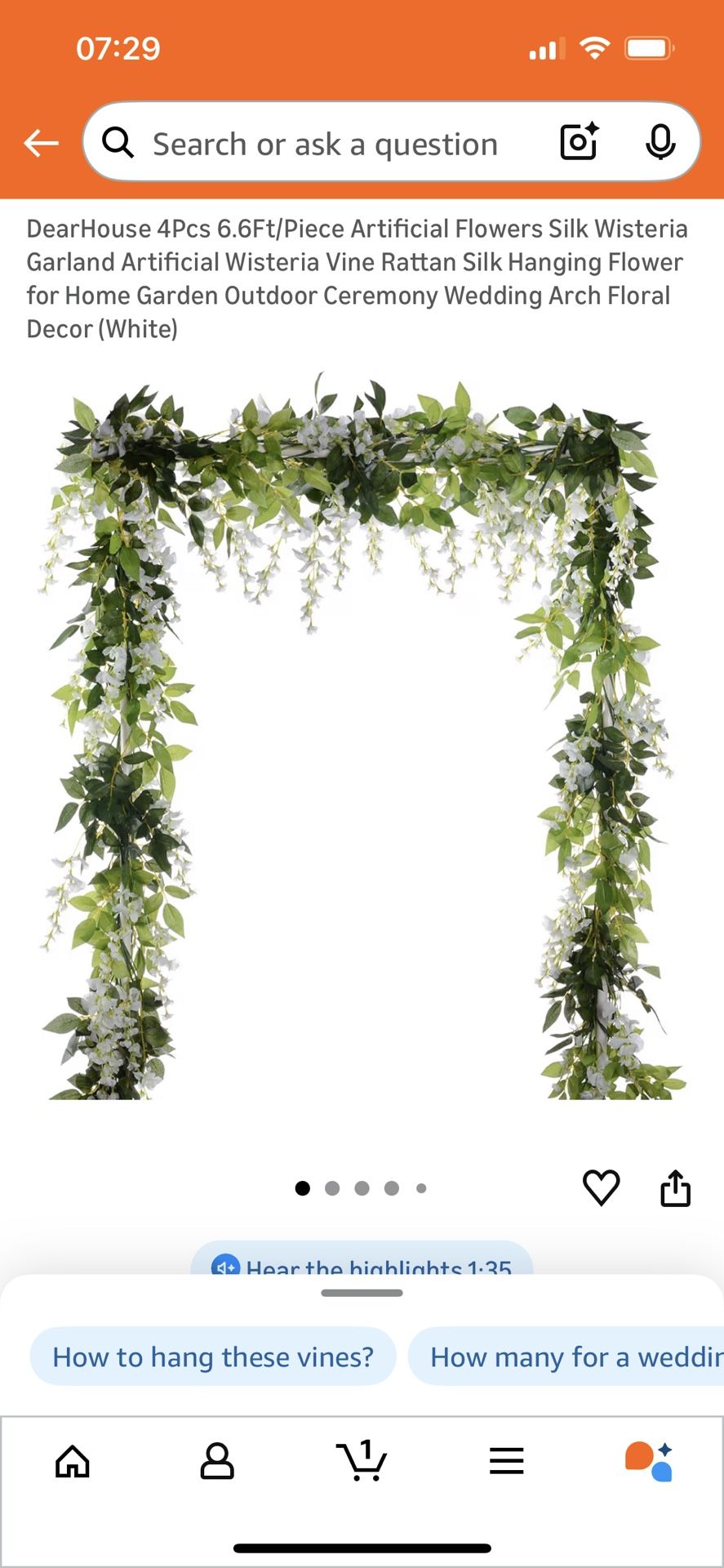 Artificial Flower garland