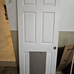 Free Door With DOGGY DOOR DOG DOOR Like New. 
