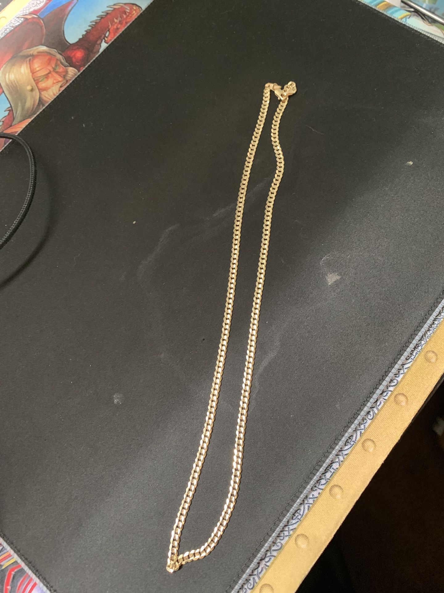 4mm 22 inch 14 solid gold chain