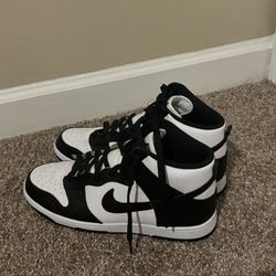 Nike black and white Dunk highs