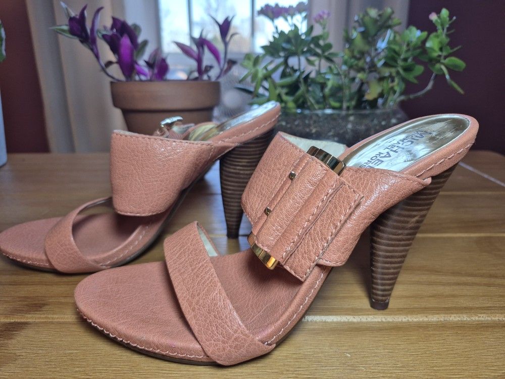 Michael Kors Leather Sandals - Size 10