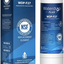 Waterdrop Plus Certified Refrigerator Water Filter, Replacement for Samsung Water Filter